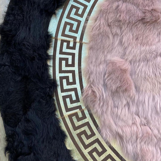 Round Sheepskin Soft Rug