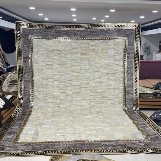 White Gold Sheepskin Large Rug