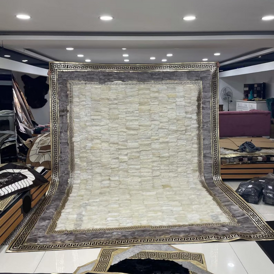 White Gold Sheepskin Large Rug