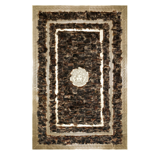 Brown Gold Fluffy Sheepskin Rug