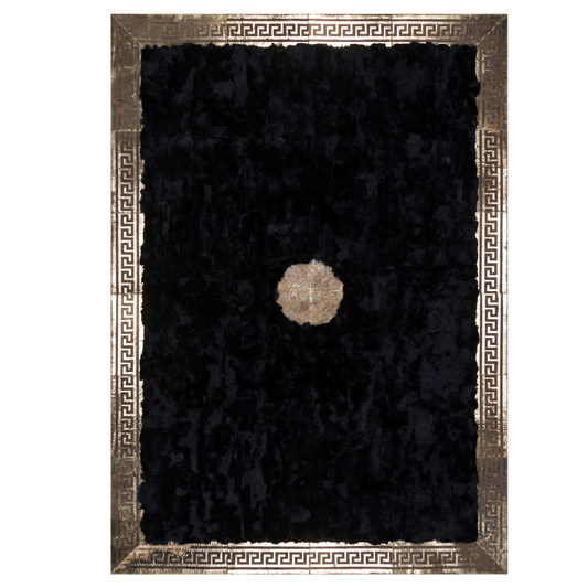 Black Gold Rex Fur Rug