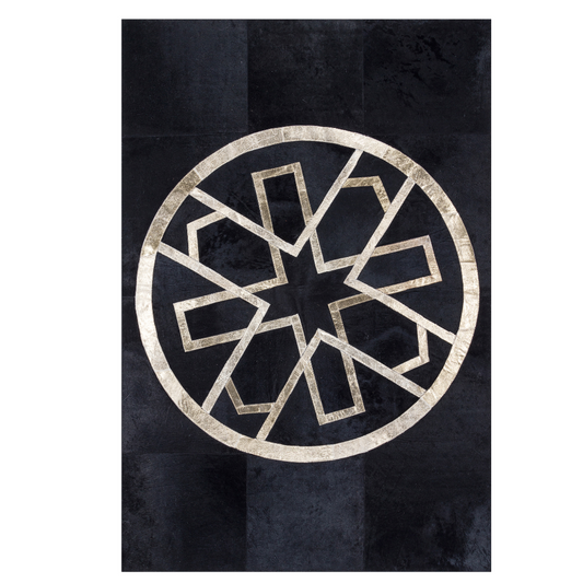 Geometric Cowhide Rug