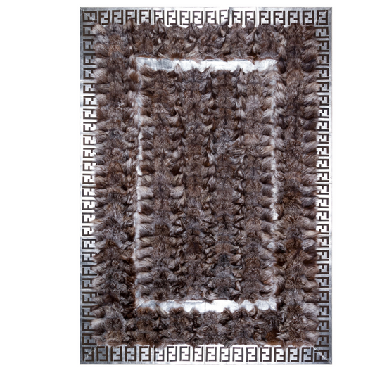 Luxury Fox Fur Area Rug