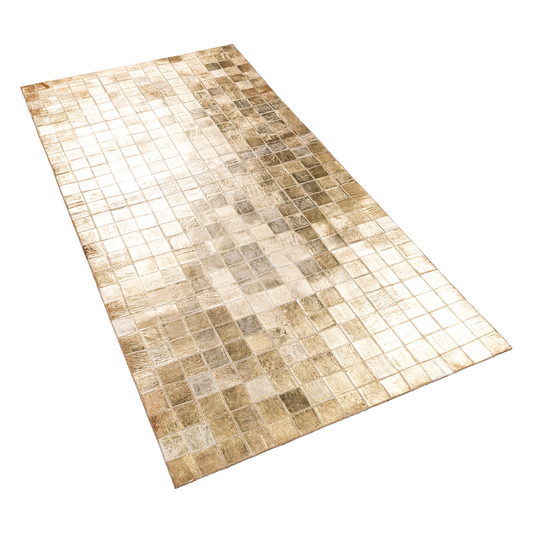 Gold Cowhide Runner Rug