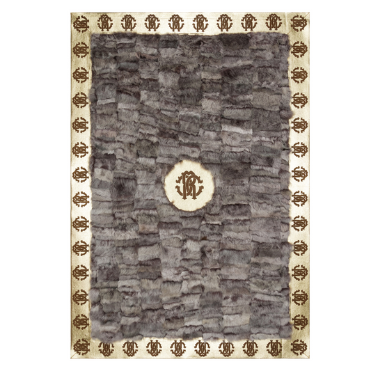 Gray Gold Sheepskin Rug