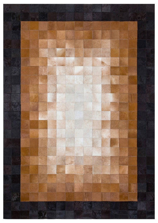 Brown Black Real Cowhide Rug
