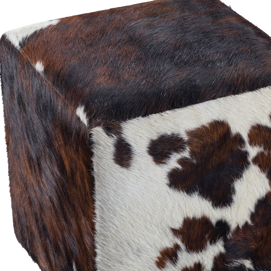 Cowhide Pouff Ottoman