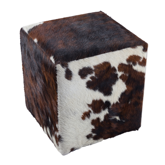 Cowhide Pouff Ottoman