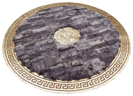 Round Fluffy Sheepskin Rug