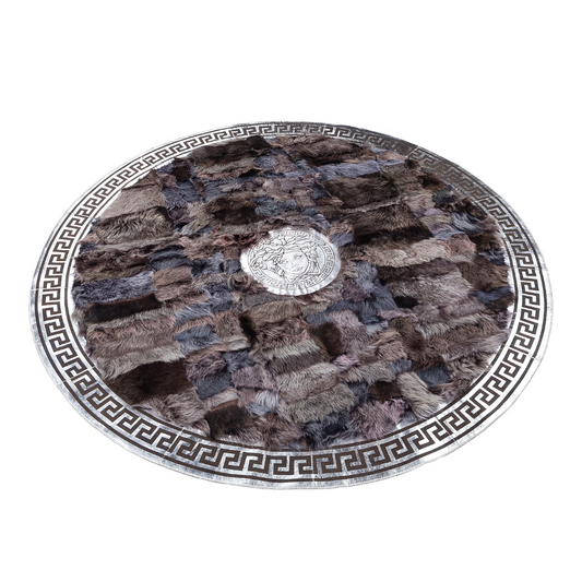 Natural Sheepskin Round Rug