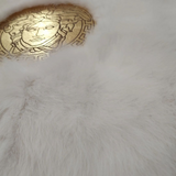 White Gold Luxury Fox Fur Rug