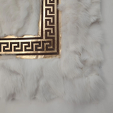 White Gold Luxury Fox Fur Rug