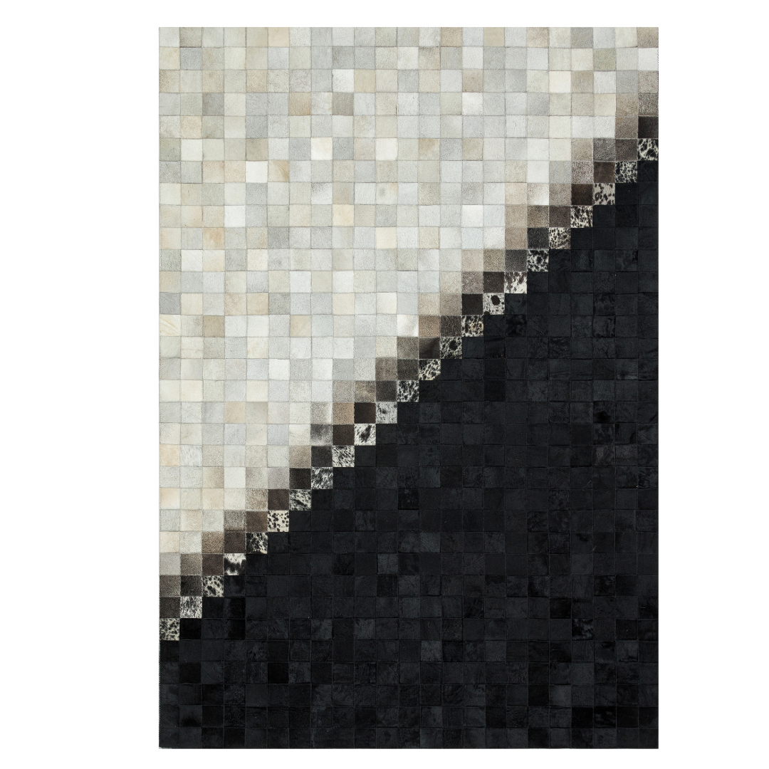 Genuine Geometric Cowhide Rug