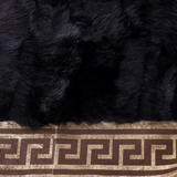 Black Gold Sheepskin Fur Rug