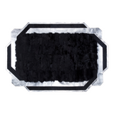Black Silver Soft Sheepskin Rug