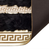 Black Gold Fluffy Sheepskin Rug