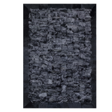 Gray Black Natural Sheepskin Rug