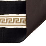 Black Gold Plush Area Rug