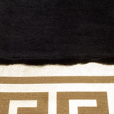 Black Gold Plush Area Rug