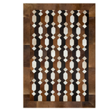 Patchwork Geometric Natural Cowhide Rug