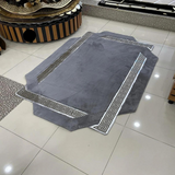 Gray Silver Plush Area Rug