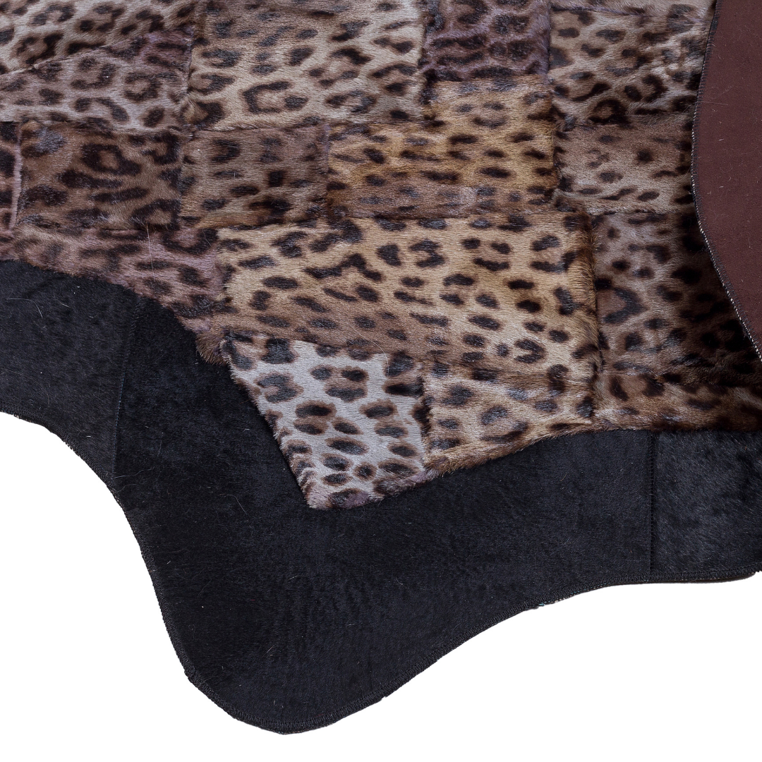 Leopard Design Cowhide Rug