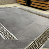 Gray Silver Plush Area Rug