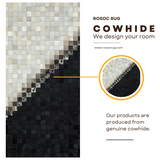 Genuine Geometric Cowhide Rug