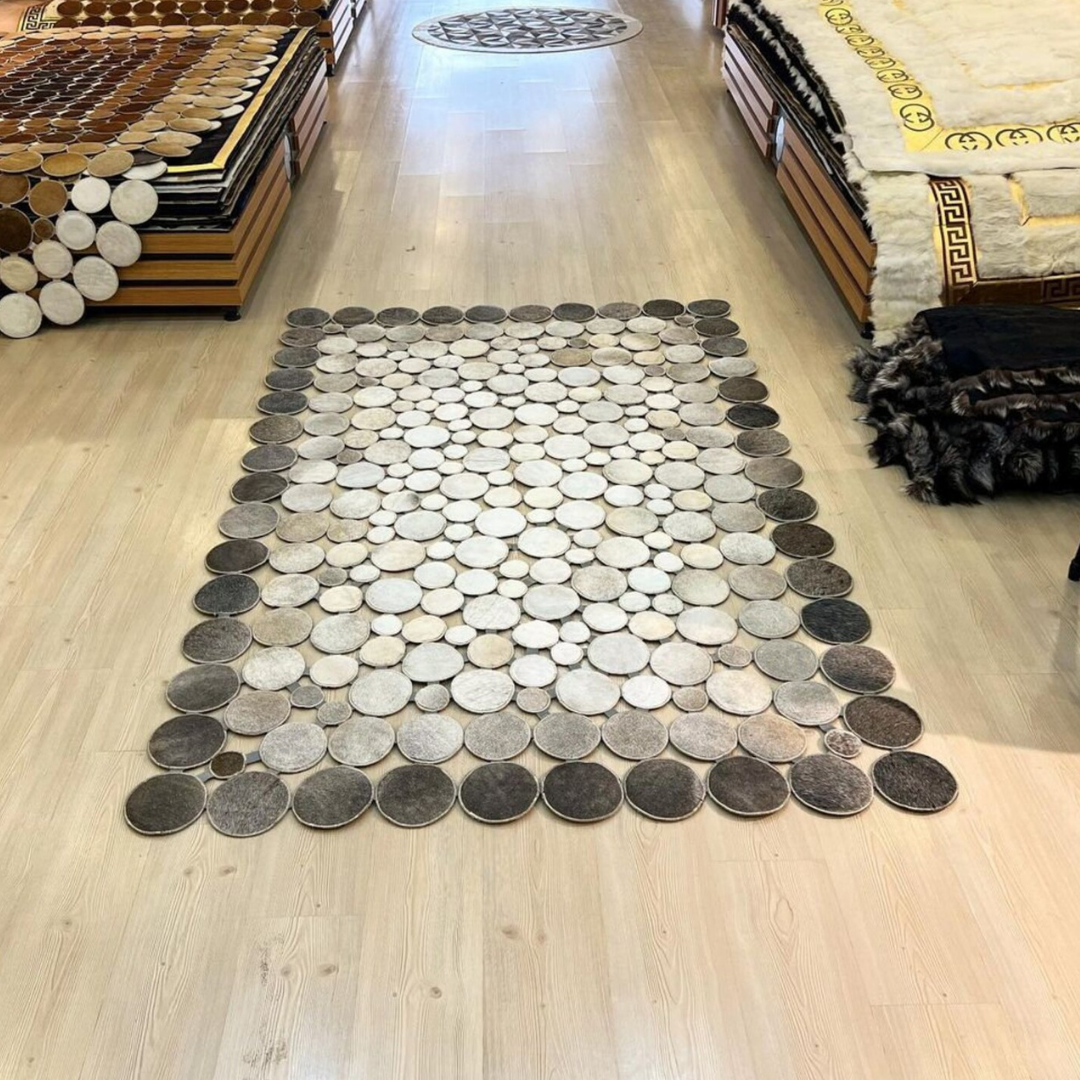 Grey Cowhide Area Rug