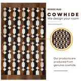 Patchwork Geometric Natural Cowhide Rug