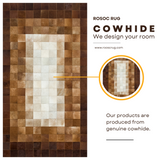 Brown Cowhide Living Room Rug