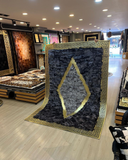 Gray Gold Fluffy Sheepskin Rug