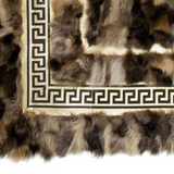 Brown Gold Fox Fur Fluffy Rug