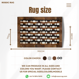Patchwork Geometric Natural Cowhide Rug