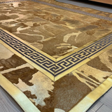 Gold Cowhide Square Rug