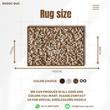 Patchwork Natural Cowhide Square Rug