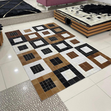 Natural Cowhide Square Rug