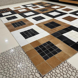 Natural Cowhide Square Rug
