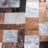 Silver Bronze Cowhide Luxury Rug