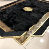 Black Gold Sheepskin Office Rug