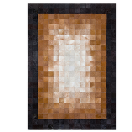 Brown Black Genuine Cowhide Rug