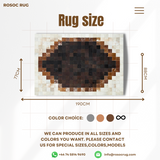 Black Minimal Cowhide Area Rug