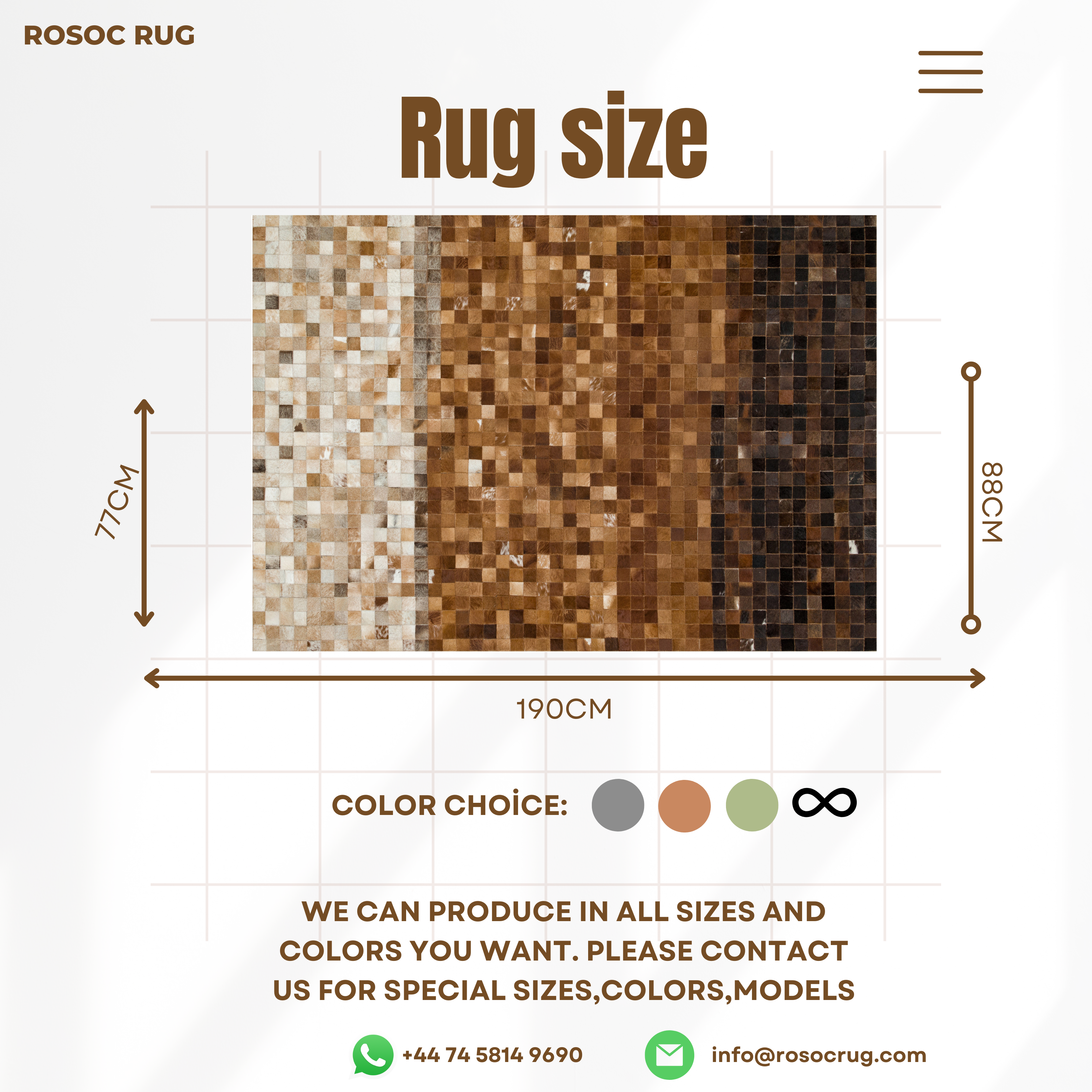 Luxury Black Gold Cowhide Rug