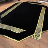 Luxury Black Gold Plush Rug
