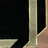 Luxury Black Gold Plush Rug