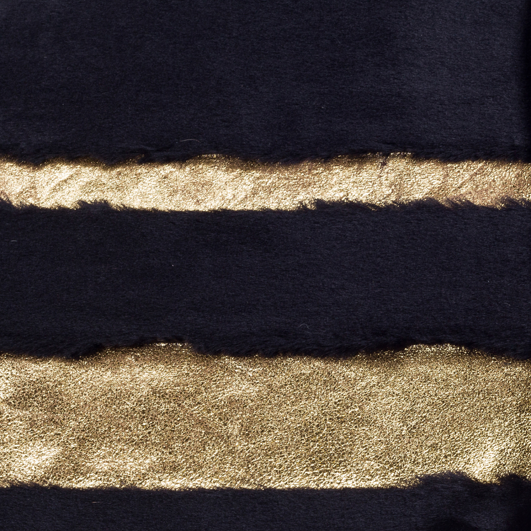 Plush Black Gold Rug
