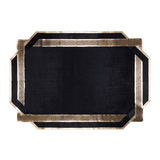 Black Gold Plush Soft Rug