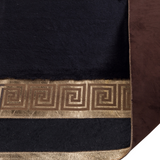 Black Gold Plush Soft Rug