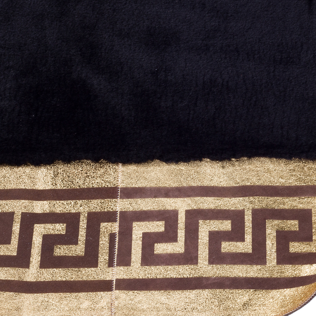 Black Gold Plush Luxury Rug