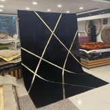 Plush Black Gold Rug